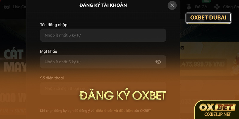 Giao diện ứng dụng Oxbet trên điện thoại
